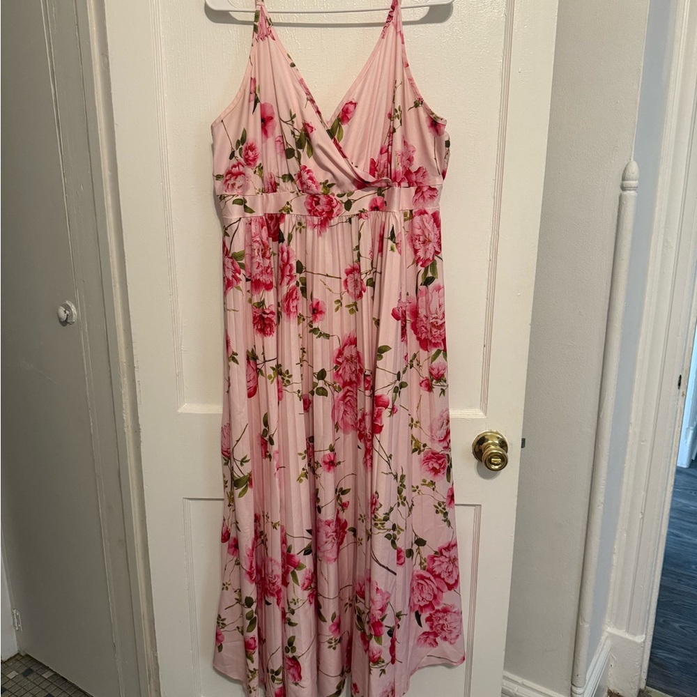 SHEIN Pink Floral Maxi Dress